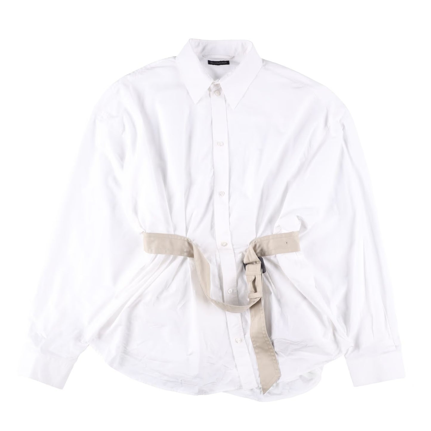 BALENCIAGA OWN BUY Womens Layered Shirt Button-Up White Size 3 RRP 1219.9