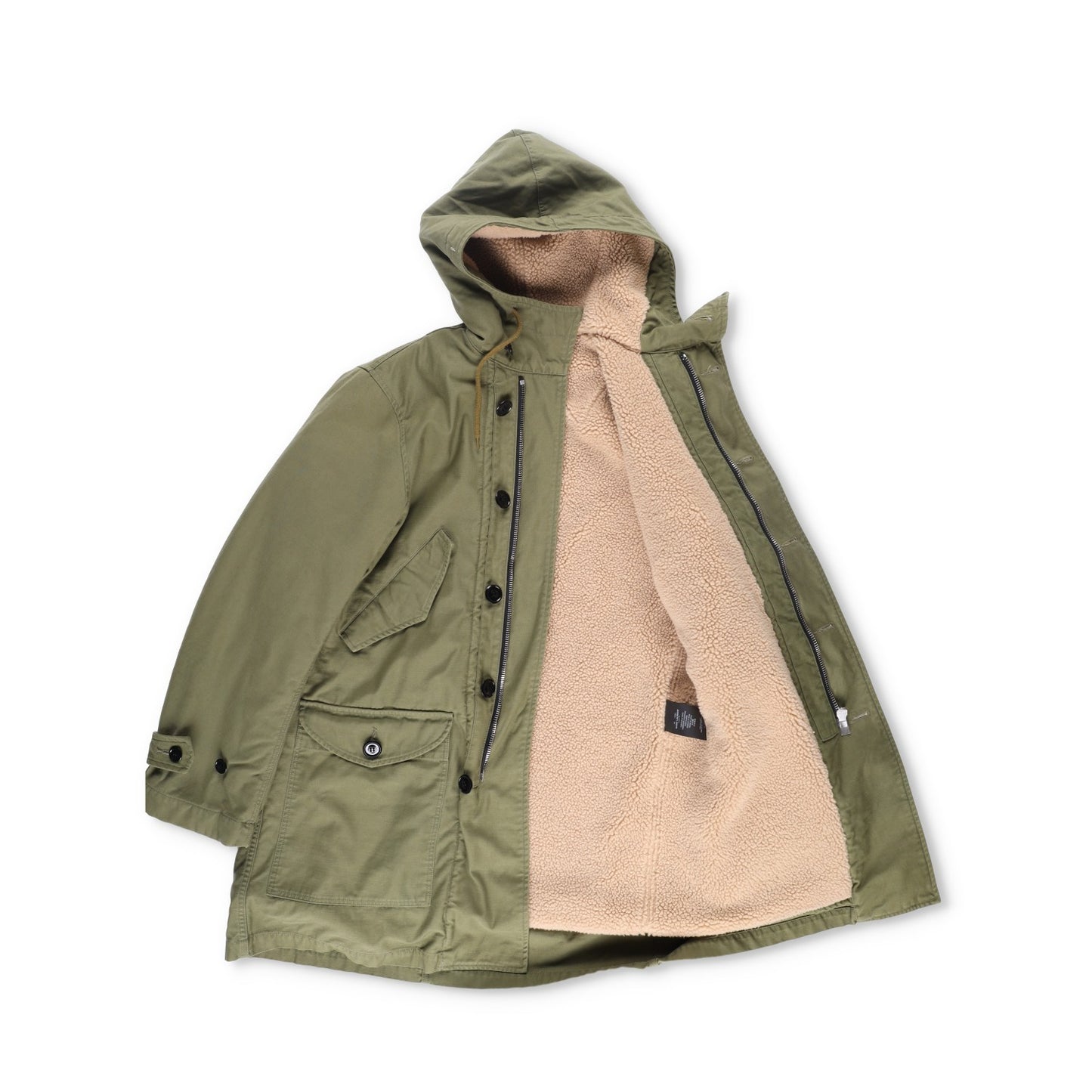 SAINT LAURENT Cotton Mens Parka Jacket Green Shearling Lining Size XS RRP3000 — View 7