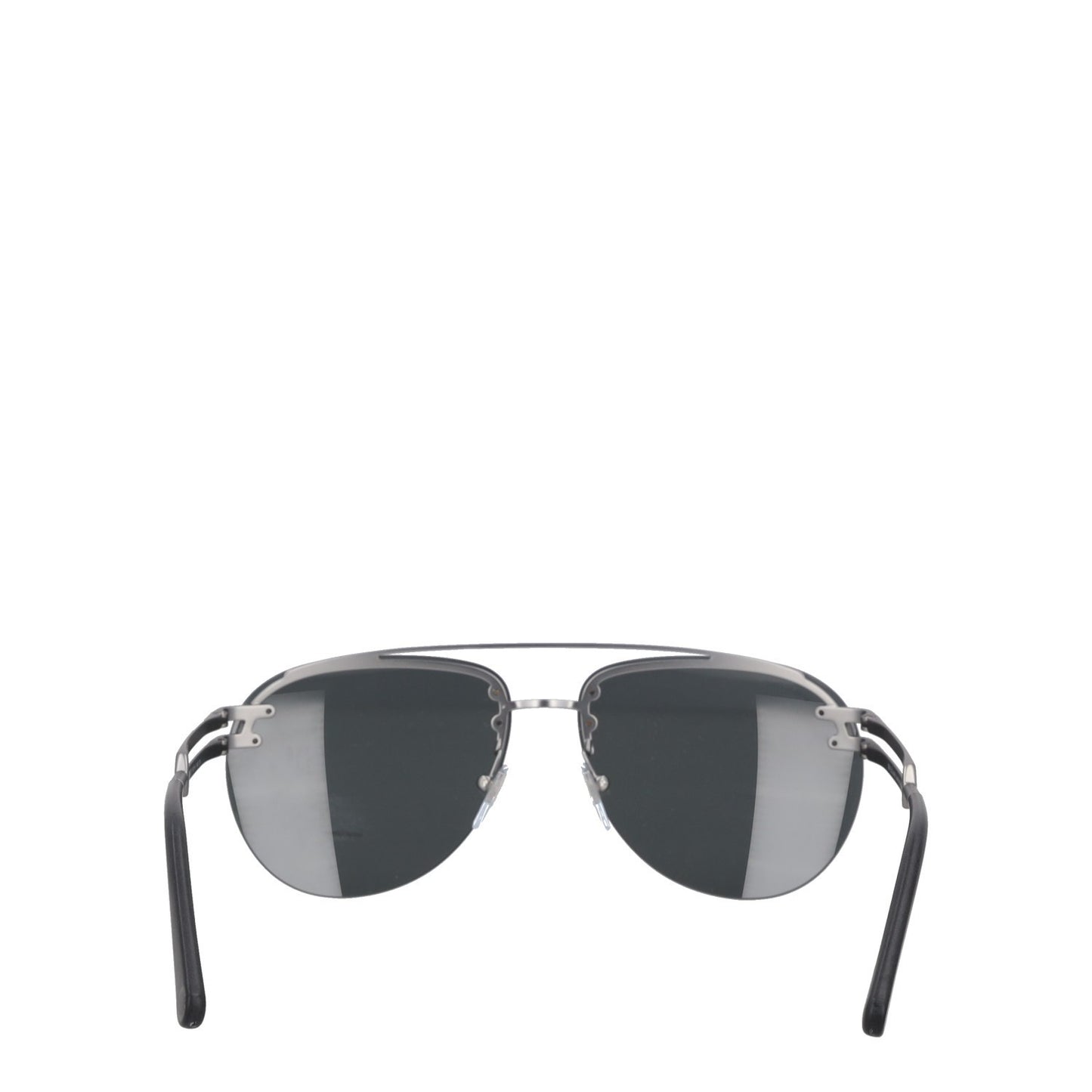 BVLGARI Grey Semi-Rimless Pilot Metal Sunglasses Mens Designer Iconic RRP320 — View 7