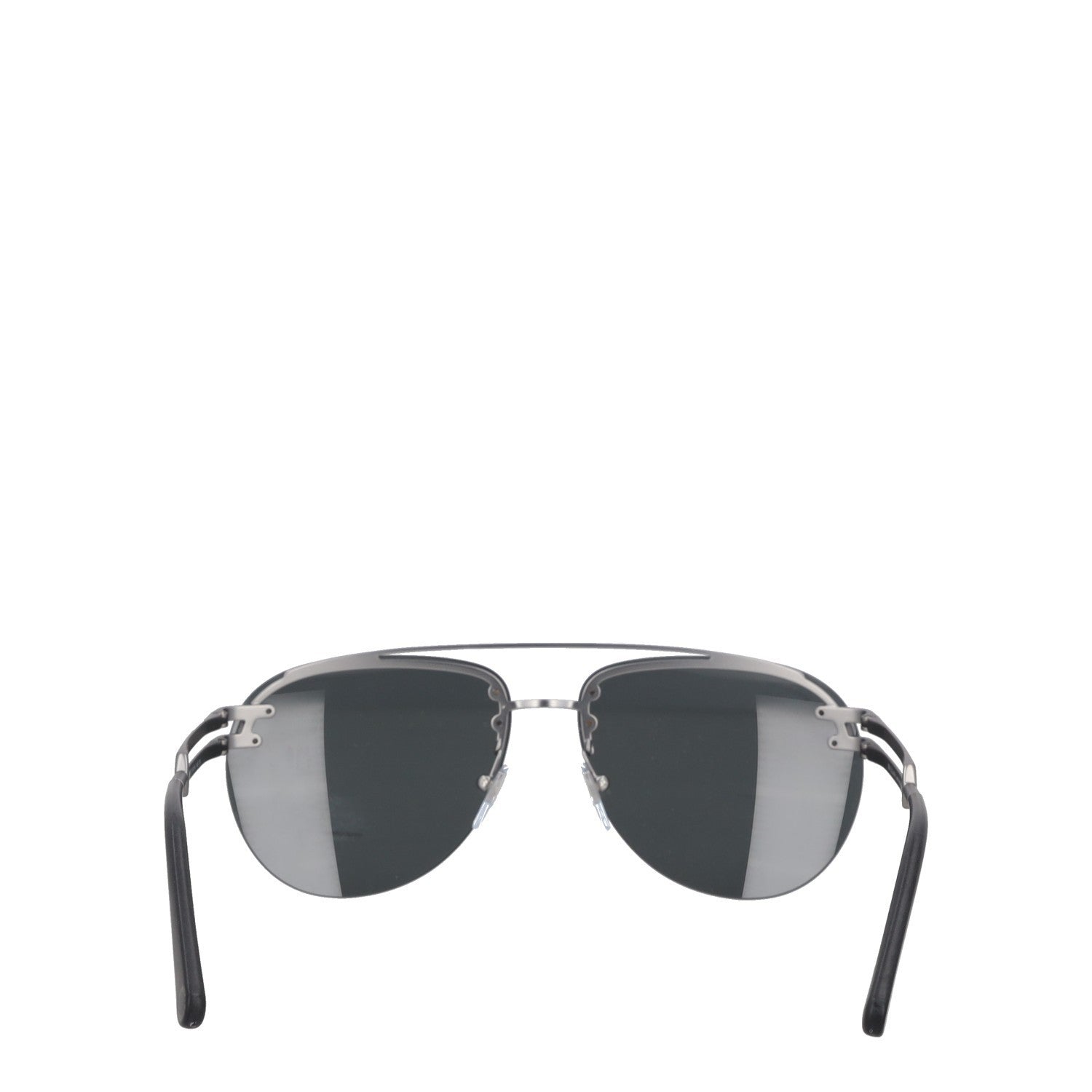 BVLGARI Grey Semi-Rimless Pilot Metal Sunglasses Mens Designer Iconic RRP320 — View 7