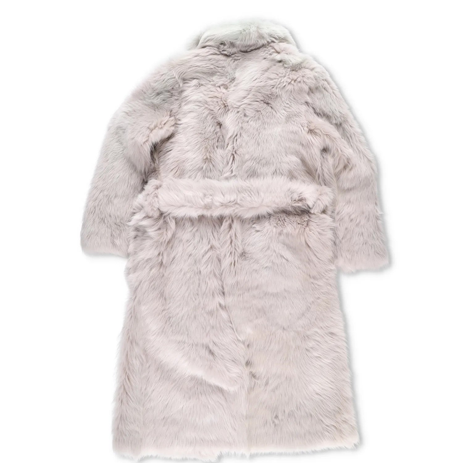 BOTTEGA VENETA Womens Overcoat Fur Oversized Big Belt Detail Grey 40 RRP 9010 — View 5