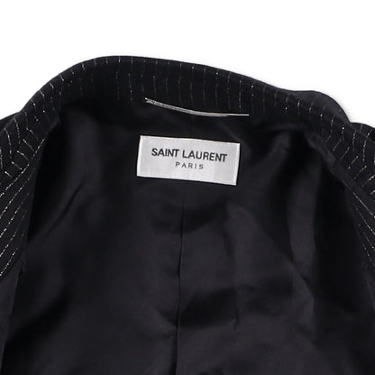 SAINT LAURENT Mens Button Accents Blazer Cotton Blend Black Size 48 RRP 2045 — View 11