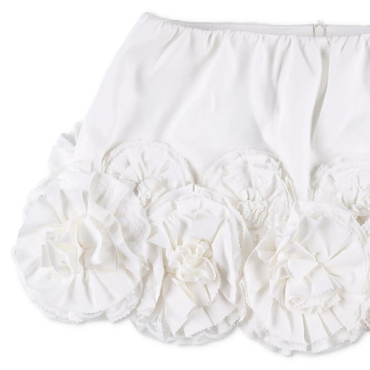 SHUSHU TONG Womens Floral Embellished Fluffy Mini Skirt White Size 12 RRP 510 — View 2