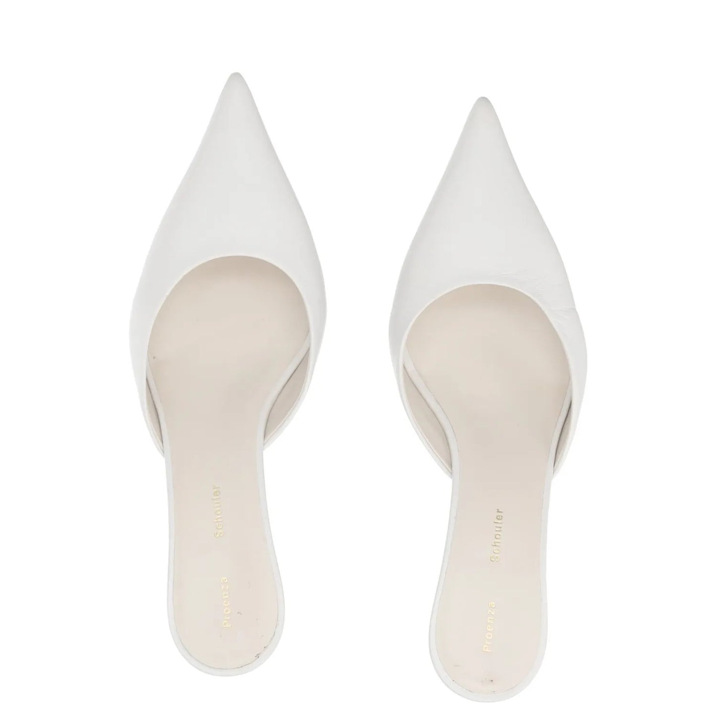 PROENZA SCHOULER Women Spike Mule Mid Pumps White Pointed Closed Toe EU38 RRP560 — View 7