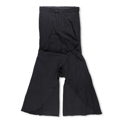 BALENCIAGA Womens Godet Skirt Maxi Asymmetric Twill Black Size 38 RRP 2450 — View 2