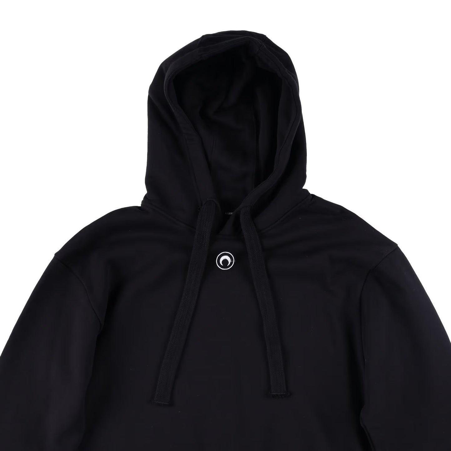 MARINE SERRE Womens Organic Cotton Fleece Hoodie Black Logo Size XS RRP 330 — View 3