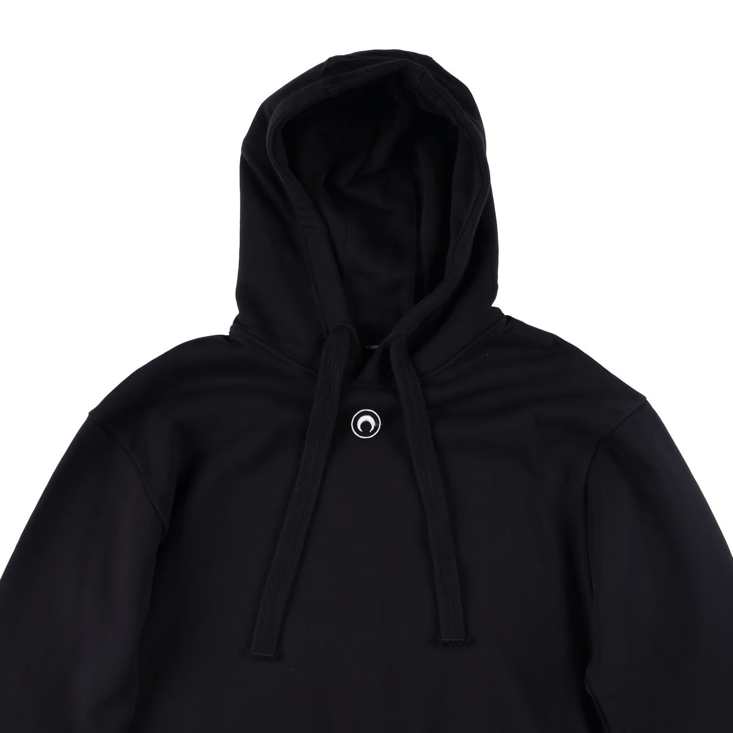 MARINE SERRE Womens Organic Cotton Fleece Hoodie Black Logo Size XS RRP 330 — View 3