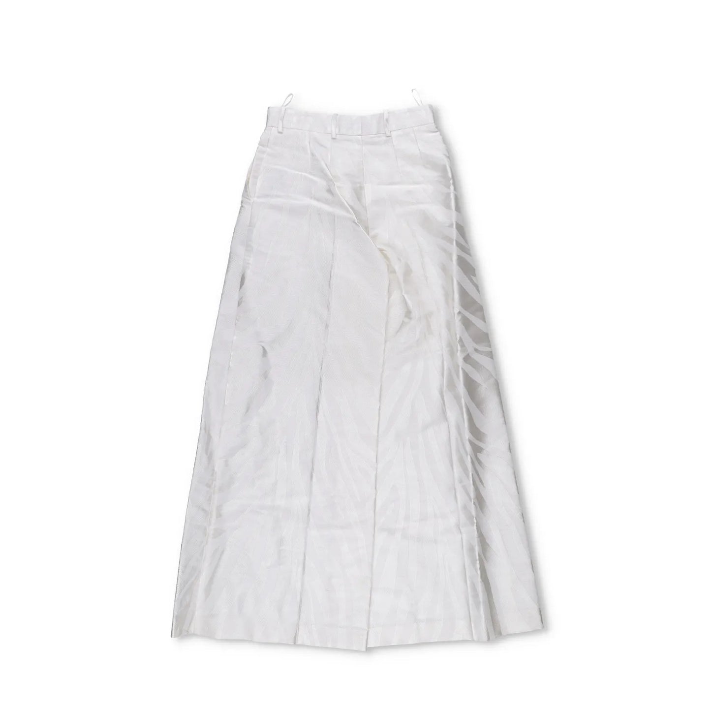NINA RICCI Zebra-Jacquard Palazzo Pants White Wide Leg Trousers Size 38 RRP 675 — View 6