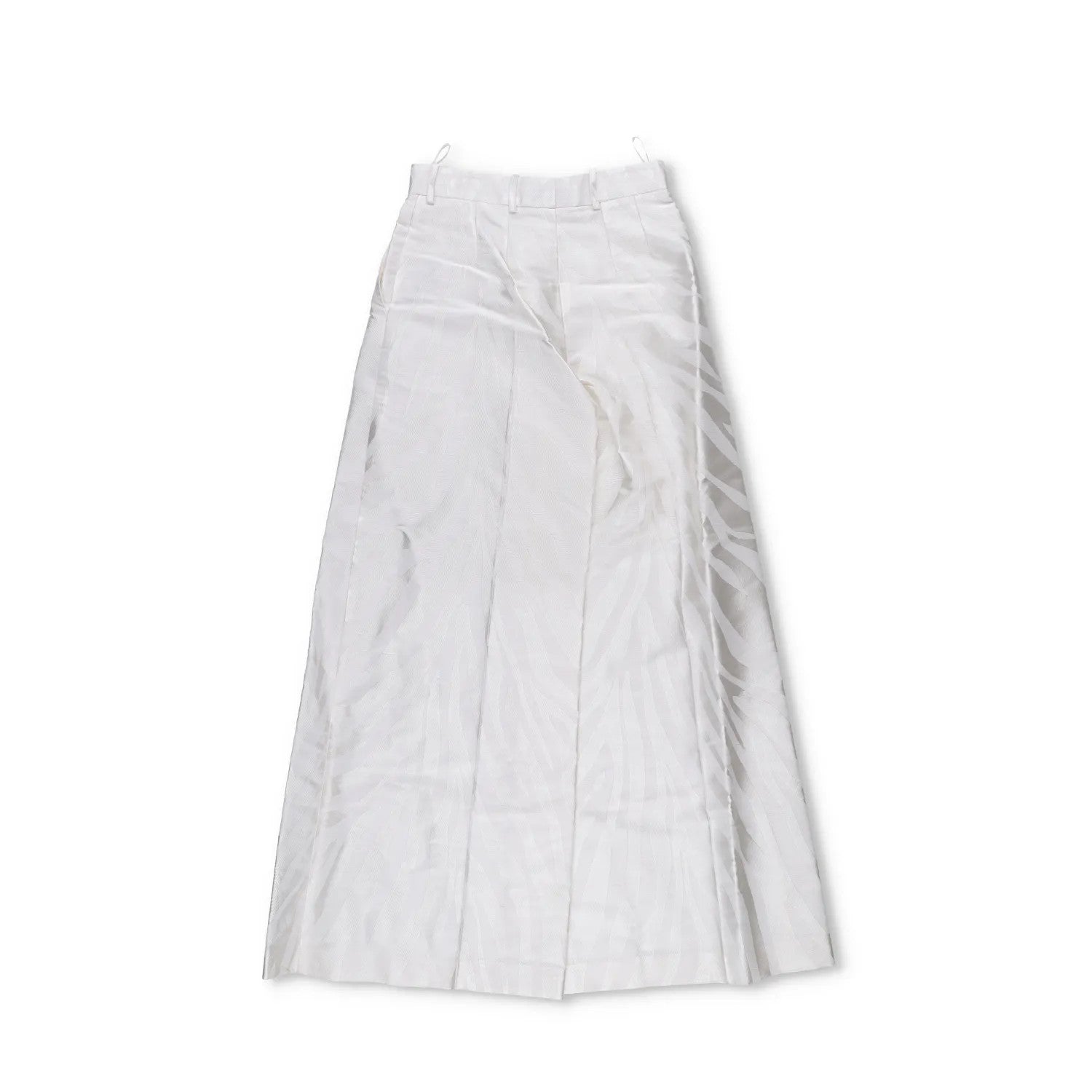 NINA RICCI Zebra-Jacquard Palazzo Pants White Wide Leg Trousers Size 38 RRP 675 — View 6