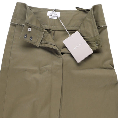 ALEXANDER MCQUEEN Womens Wide Leg Trousers Military Green Size 40 RRP 823.7 — View 9