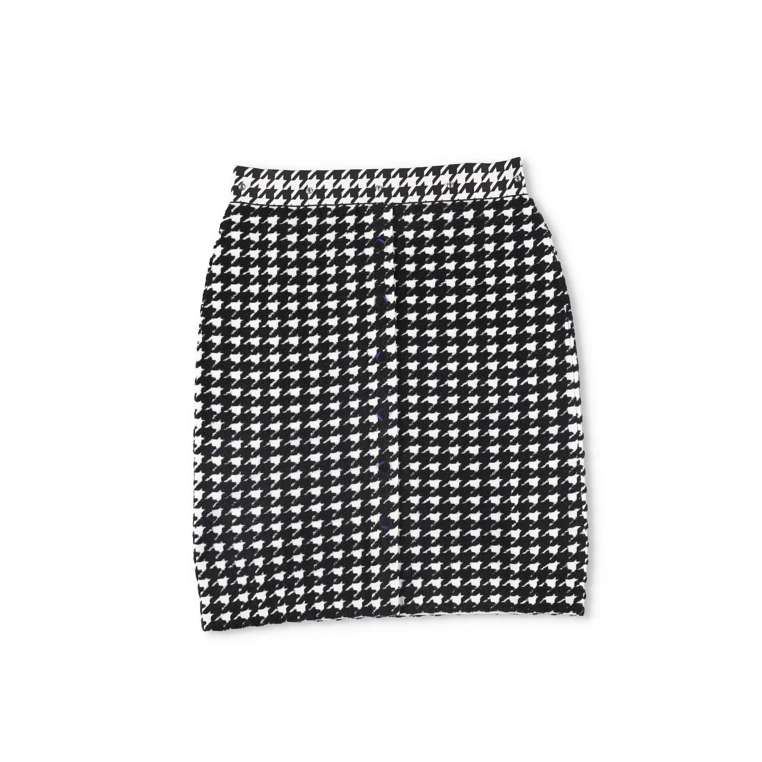 BURBERRY Womens Mini Dress Crew Neck Sleeveless Houndstooth Black L RRP 1690 — View 8