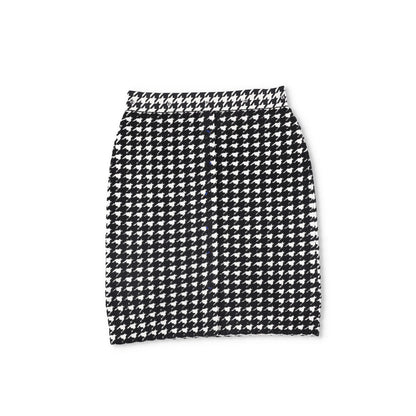 BURBERRY Womens Mini Dress Crew Neck Sleeveless Houndstooth Black L RRP 1690 — View 8