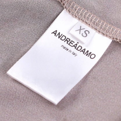 ANDREADAMO Womens Destroyed Jumper Strass Jersey Crop Top Brown Knit XS RRP 570 — View 7