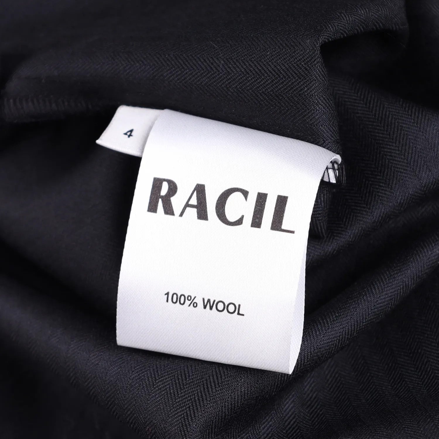 RACIL Womens Misha Mini Skirt Herringbone Wool High Waist Draped Black 4 RRP 420 — View 8