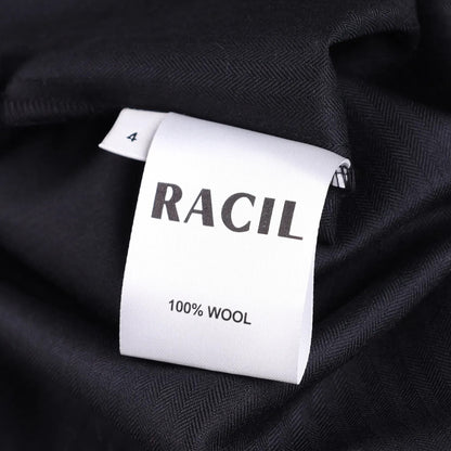 RACIL Womens Misha Mini Skirt Herringbone Wool High Waist Draped Black 4 RRP 420 — View 8