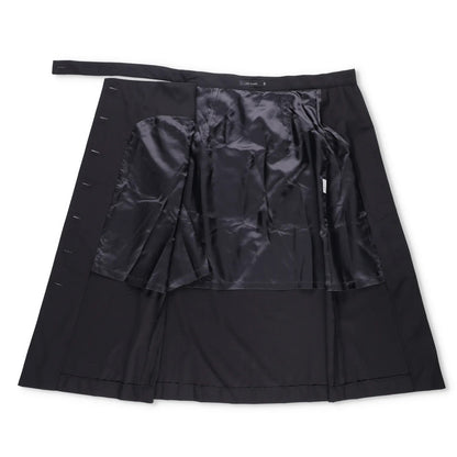 LOW CLASSIC Womens Midi Skirt Button Accents Black Twill Fabric Size S RRP 350 — View 7
