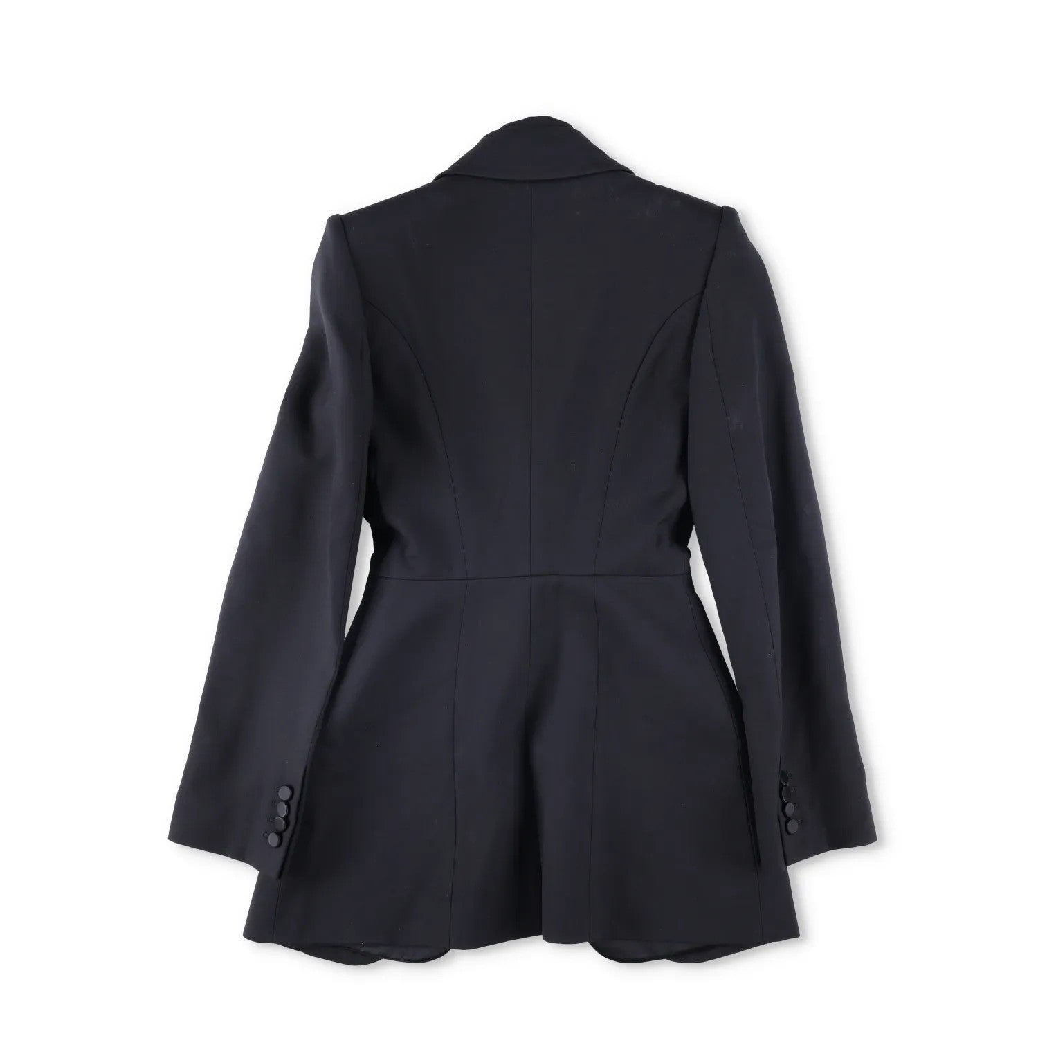 ALEXANDER MCQUEEN Womens Formal Blazer Black Cotton Blend Mid Length 38 RRP 700 — View 13