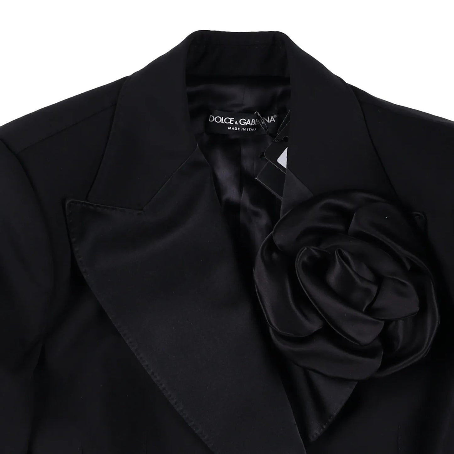 DOLCE & GABBANA Womens Jacket Blazer V-Neck Long Sleeve Black Size 40 RRP 3600 — View 6