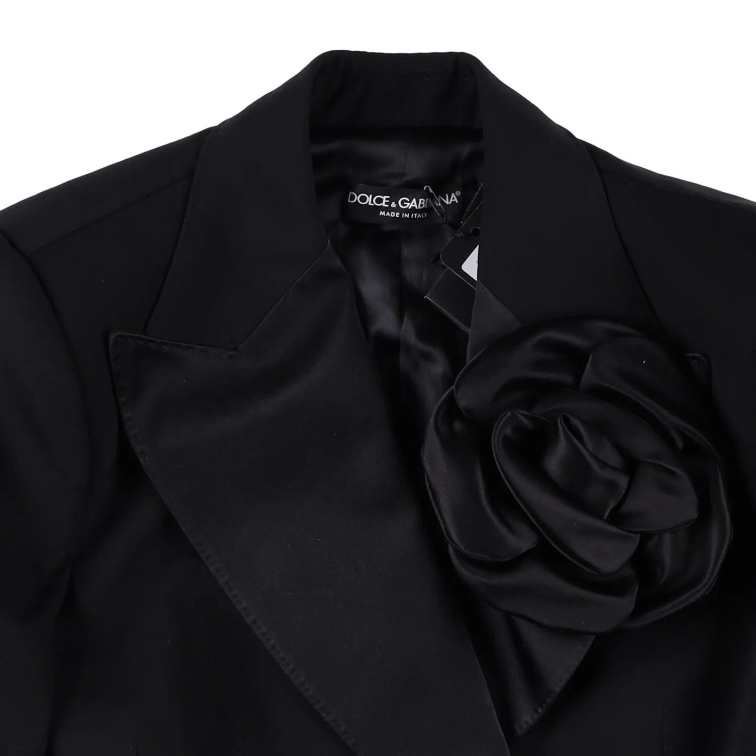DOLCE & GABBANA Womens Jacket Blazer V-Neck Long Sleeve Black Size 40 RRP 3600 — View 6