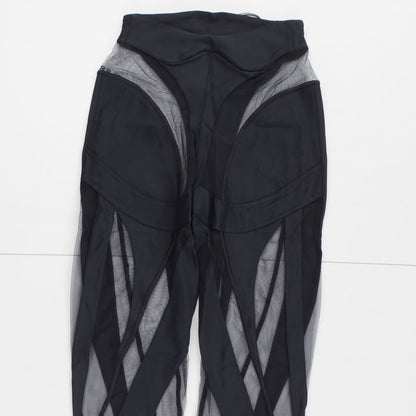 MUGLER Womens Black Sheer Lycra Tulle High Rise Leggings Size 34 RRP 460 — View 6