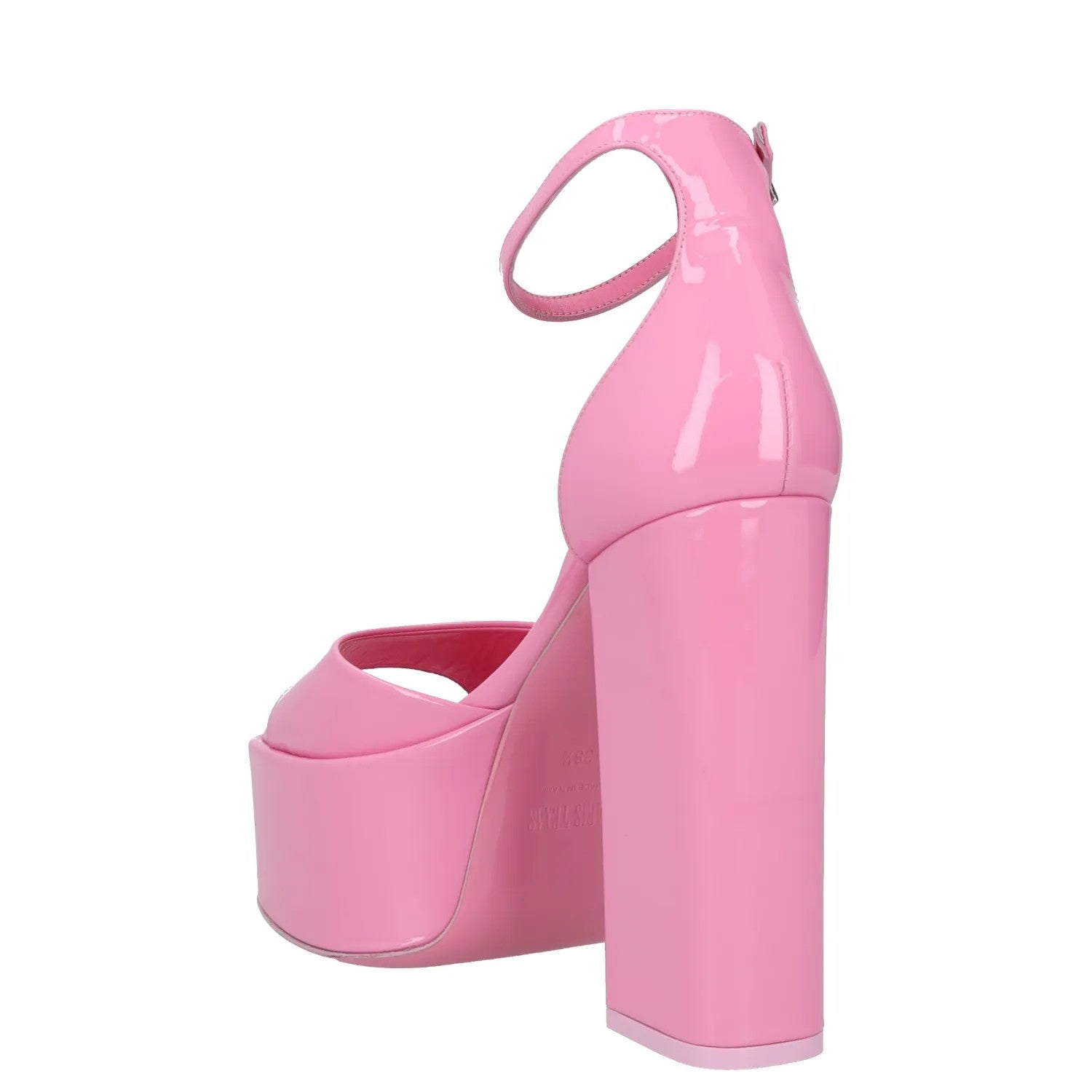 PARIS TEXAS Womens High Heels Pink Leather Platform Strap Open Toe UK5.5 RRP 450 — View 5