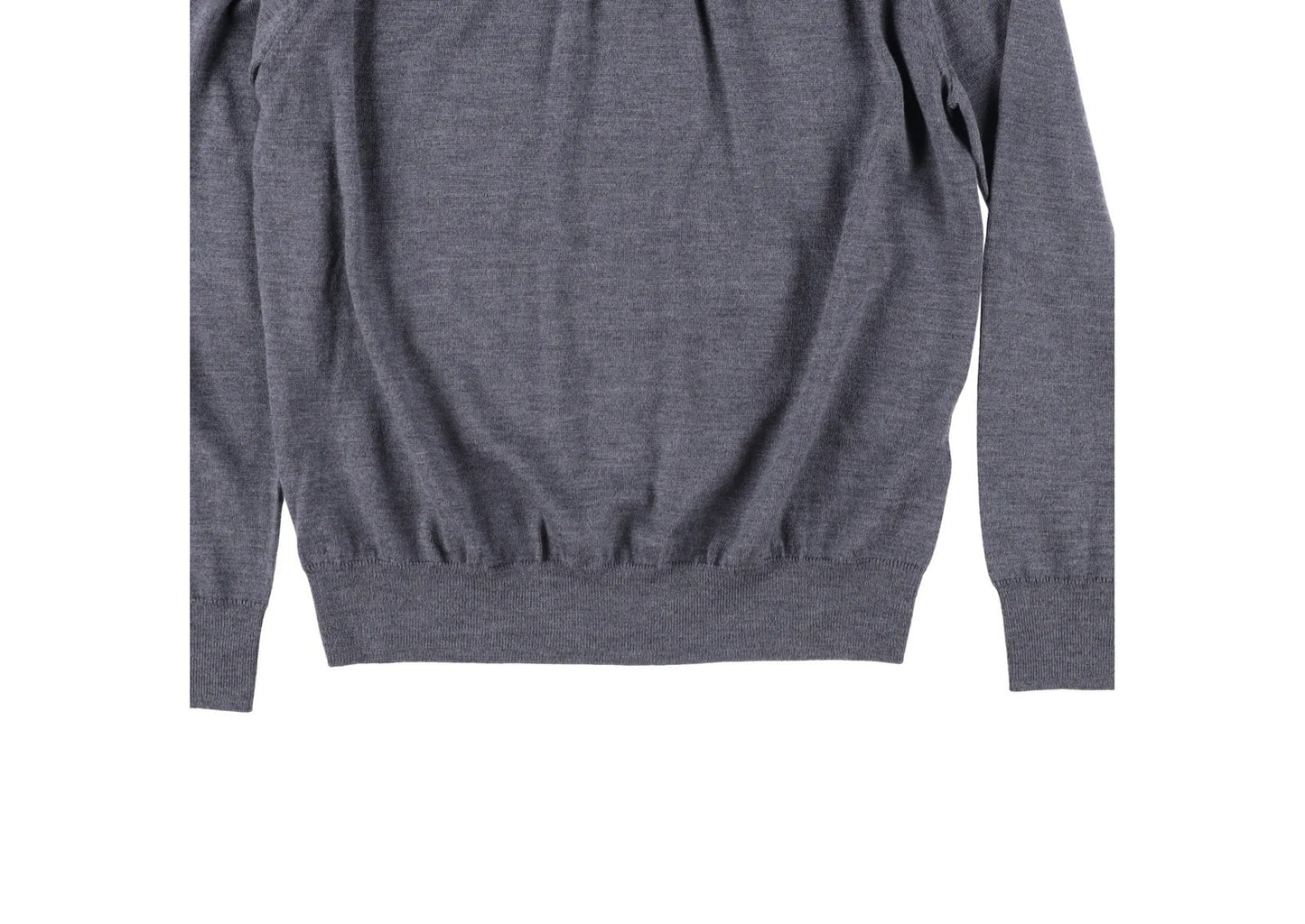 AARON ESH Mens Ruched Neck Crewneck Jumper Grey Long Sleeve Size 24 RRP 260 — View 3