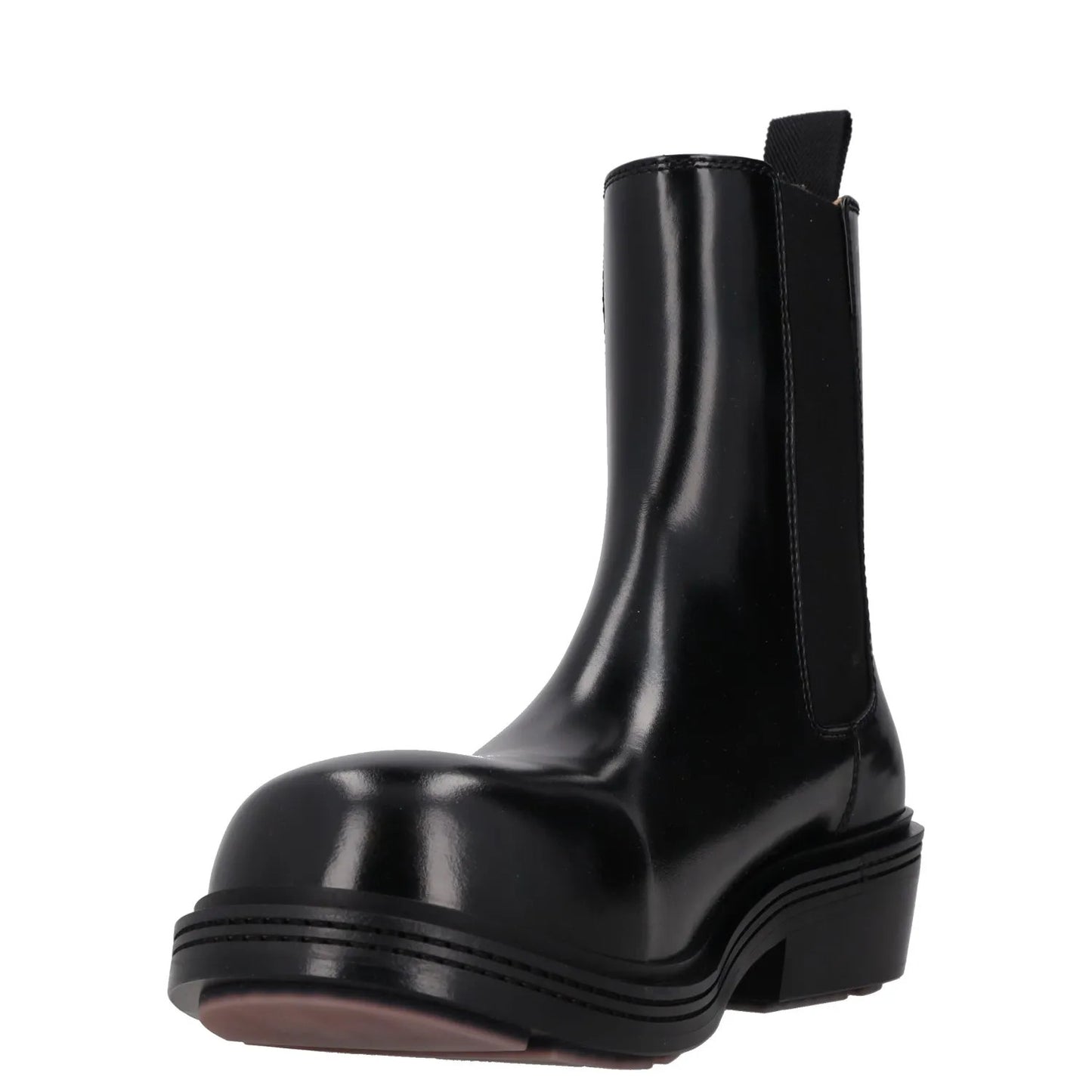 BOTTEGA VENETA Womens Chelsea Ankle Boot Vinyl Leather Black UK 8 RRP 1445 — View 3