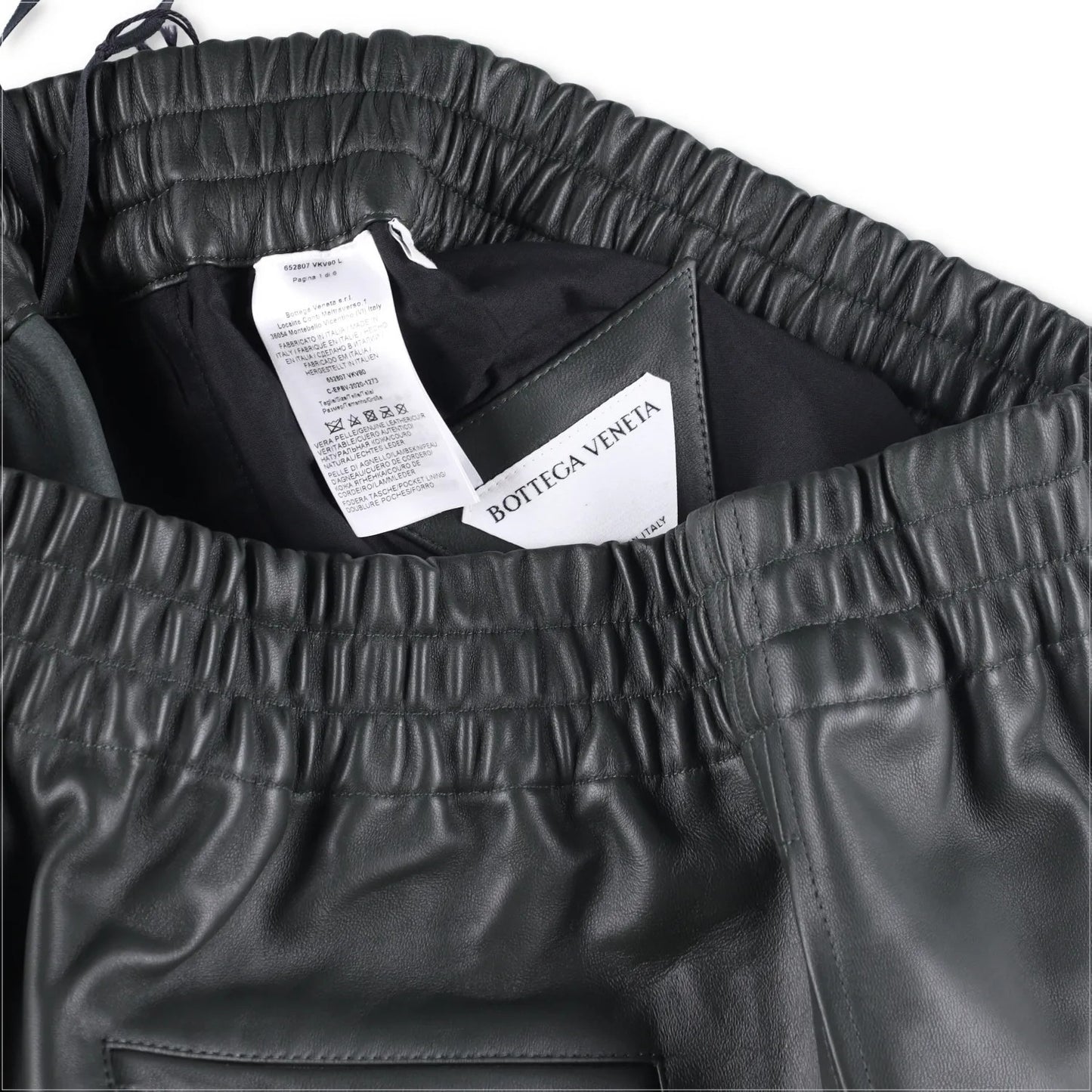 BOTTEGA VENETA Womens Mini Skirt Grey Leather Elastic Waist Size M RRP 700 — View 5