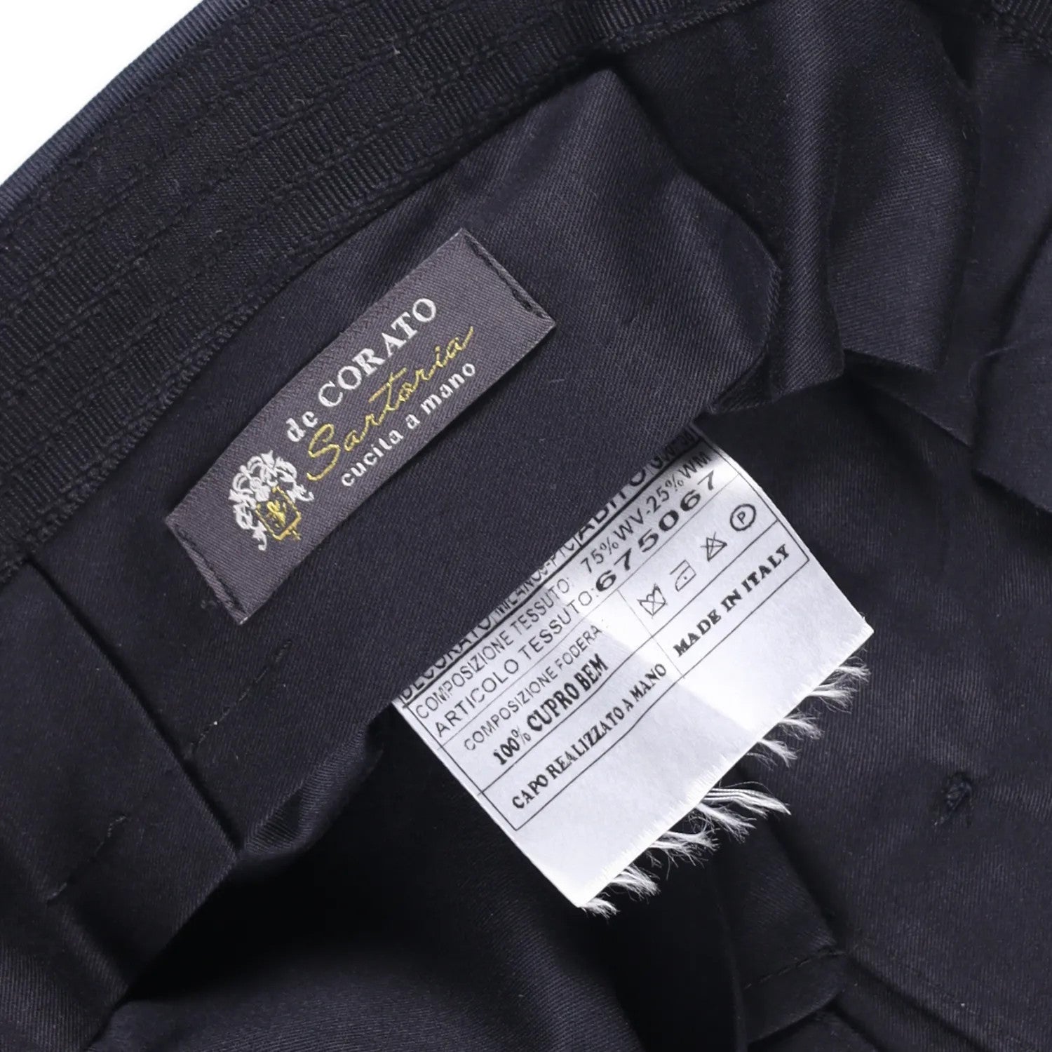 DE CORATO SARTOCIA Mens Dress Pants Blue Wool Blend Zip Closure RRP 200 — View 7