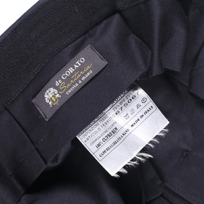 DE CORATO SARTOCIA Mens Dress Pants Blue Wool Blend Zip Closure RRP 200 — View 7