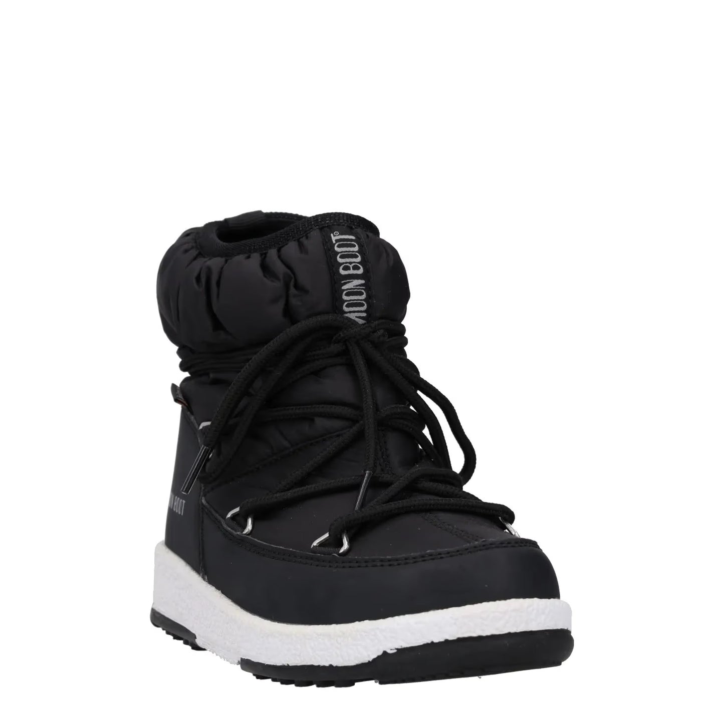 MOONBOOT Girls Snow Boots Black White Synthetic Lace Up UK 12.5 RRP 150 — View 2