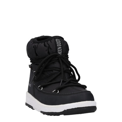 MOONBOOT Girls Snow Boots Black White Synthetic Lace Up UK 12.5 RRP 150 — View 2
