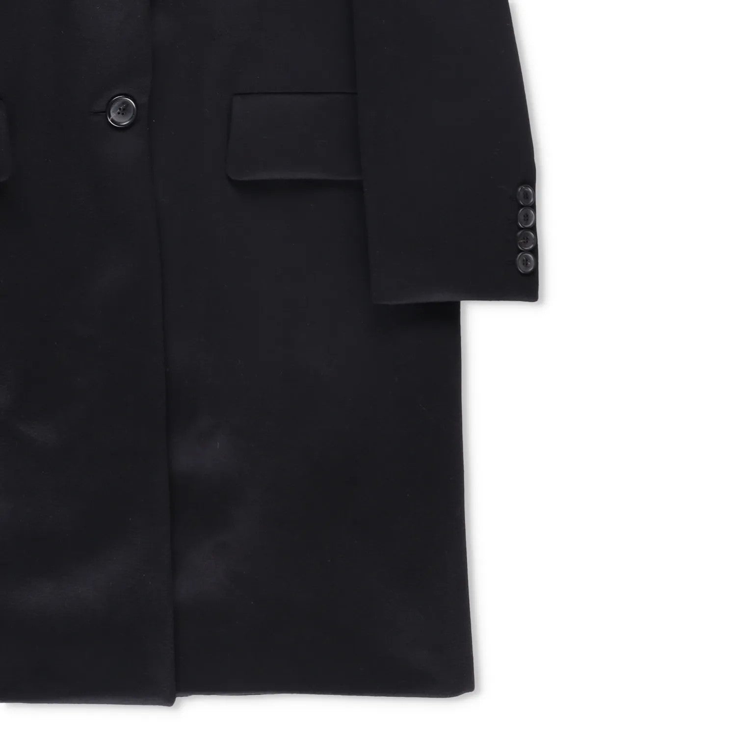 MIU MIU Men Velour Padded Soprabiti Overcoat Black Long Spread Collar 46 RRP4050 — View 3