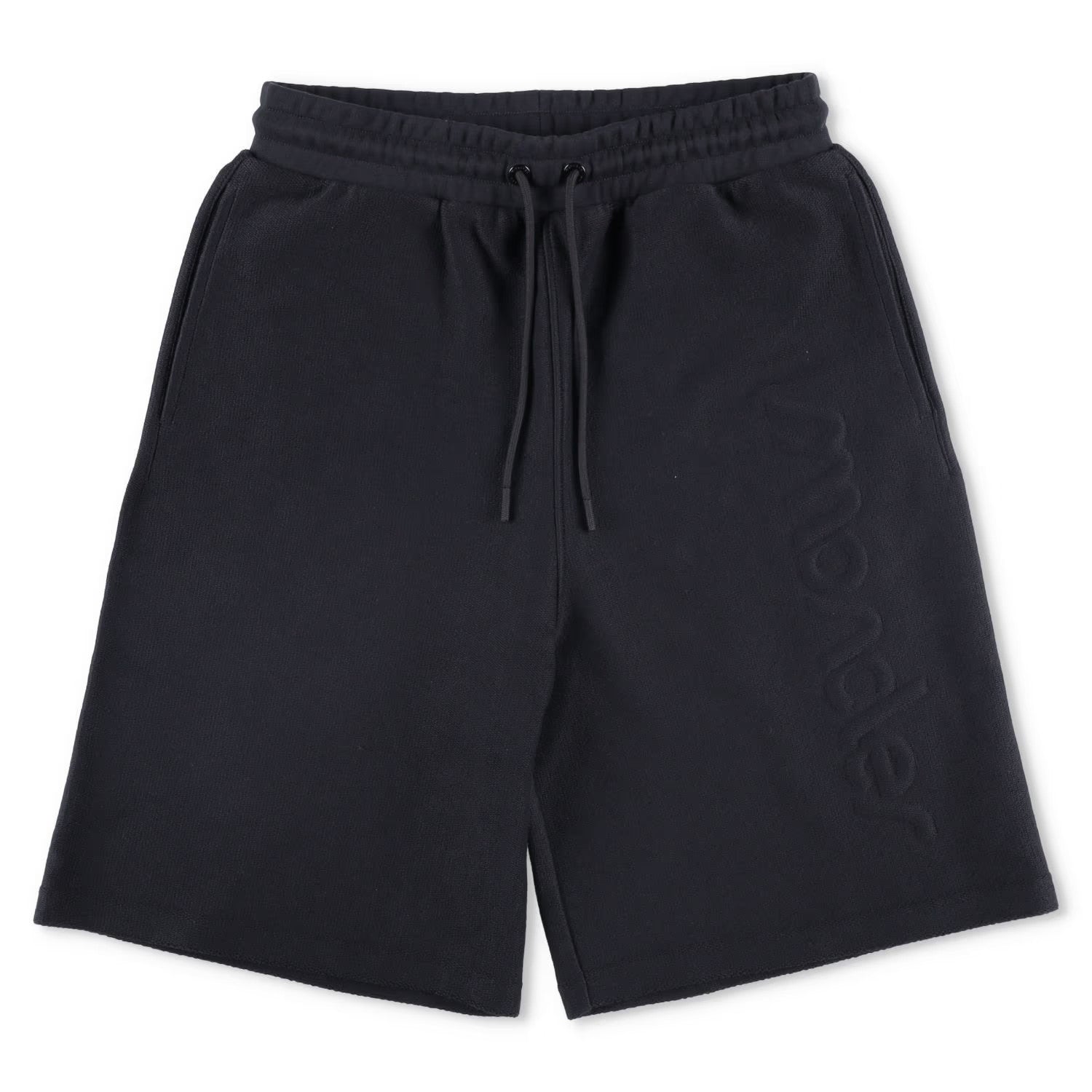 MONCLER Mens Shorts Sweat Black Mid Rise Logo Flat Front Drawstring XS RRP 475
