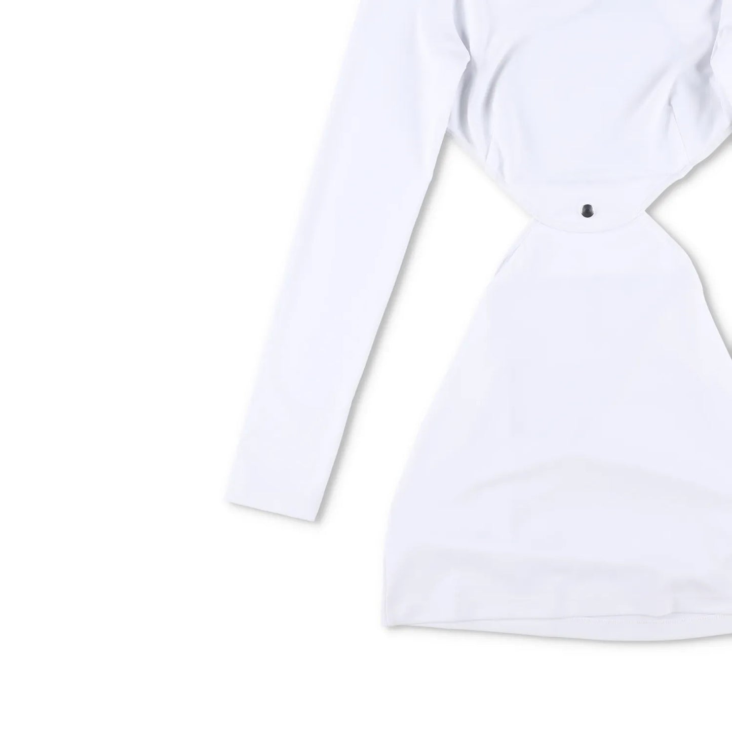 MOWALOLA Womens Power Jersey Two Pieces Mini Dress White Long Sleeve S RRP 510 — View 3