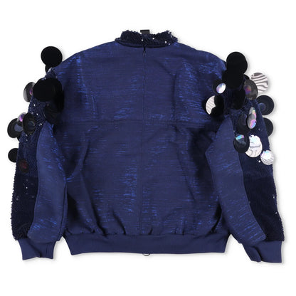 PAPA OPPONG Womens Stella Embellished Kente Bomber Jacket Blue One Size RRP 3245 — View 10