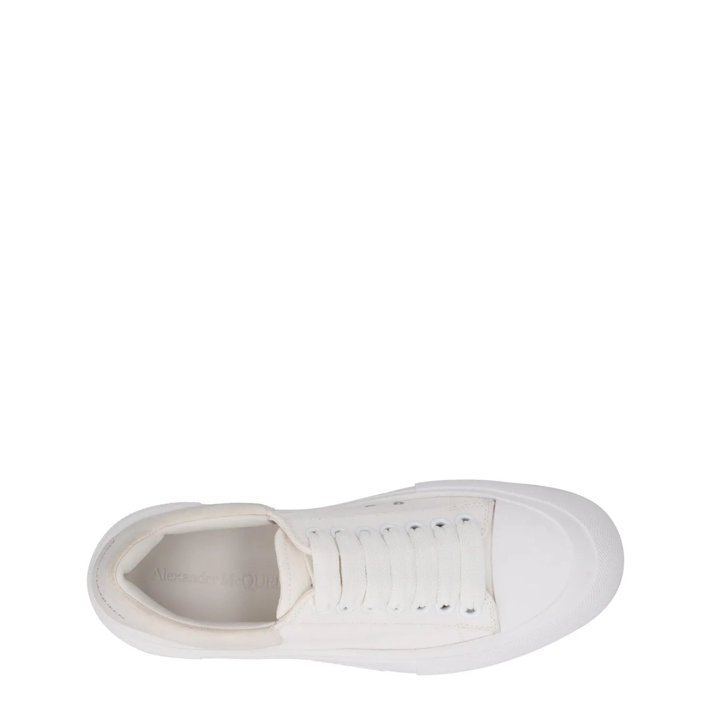 ALEXANDER MCQUEEN Womens Deck Contrast Sneakers Fabric Low White EU 40 RRP 370 — View 7