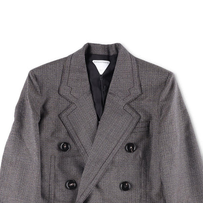 BOTTEGA VENETA Womens Blazer Jacket Double Breasted Sriped Grey 40 RRP 2420 — View 2