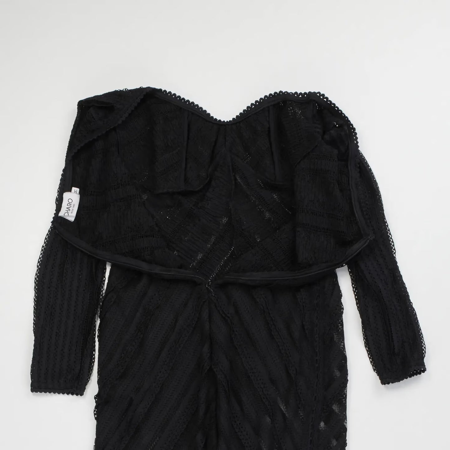 CHARO RUIZ IBIZA Womens Jumpsuit Off Shoulder Long Sleeve Black Size M RRP 425 — View 9