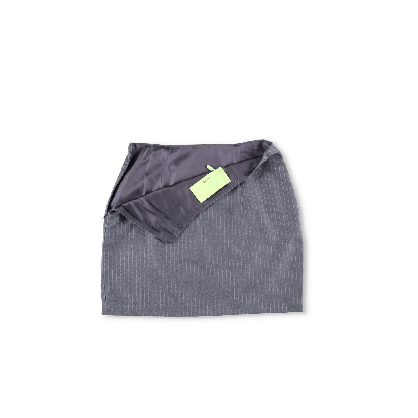 GAUGE81 Womens Mani Pinstripe Mini Skirt Grey Twill Short Size 42 RRP 295 — View 5