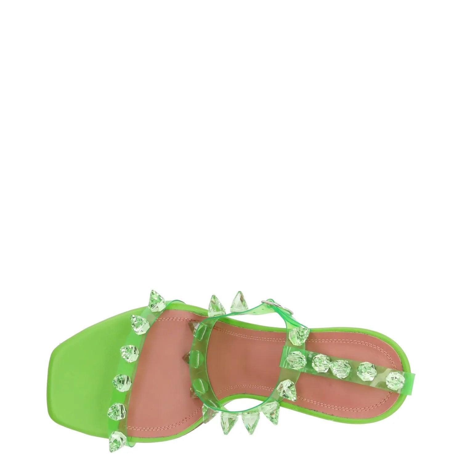 AMINA MUADDI Women Slingback Heels Synthetic Green Studded Open Toe UK5.5 RRP600 — View 7