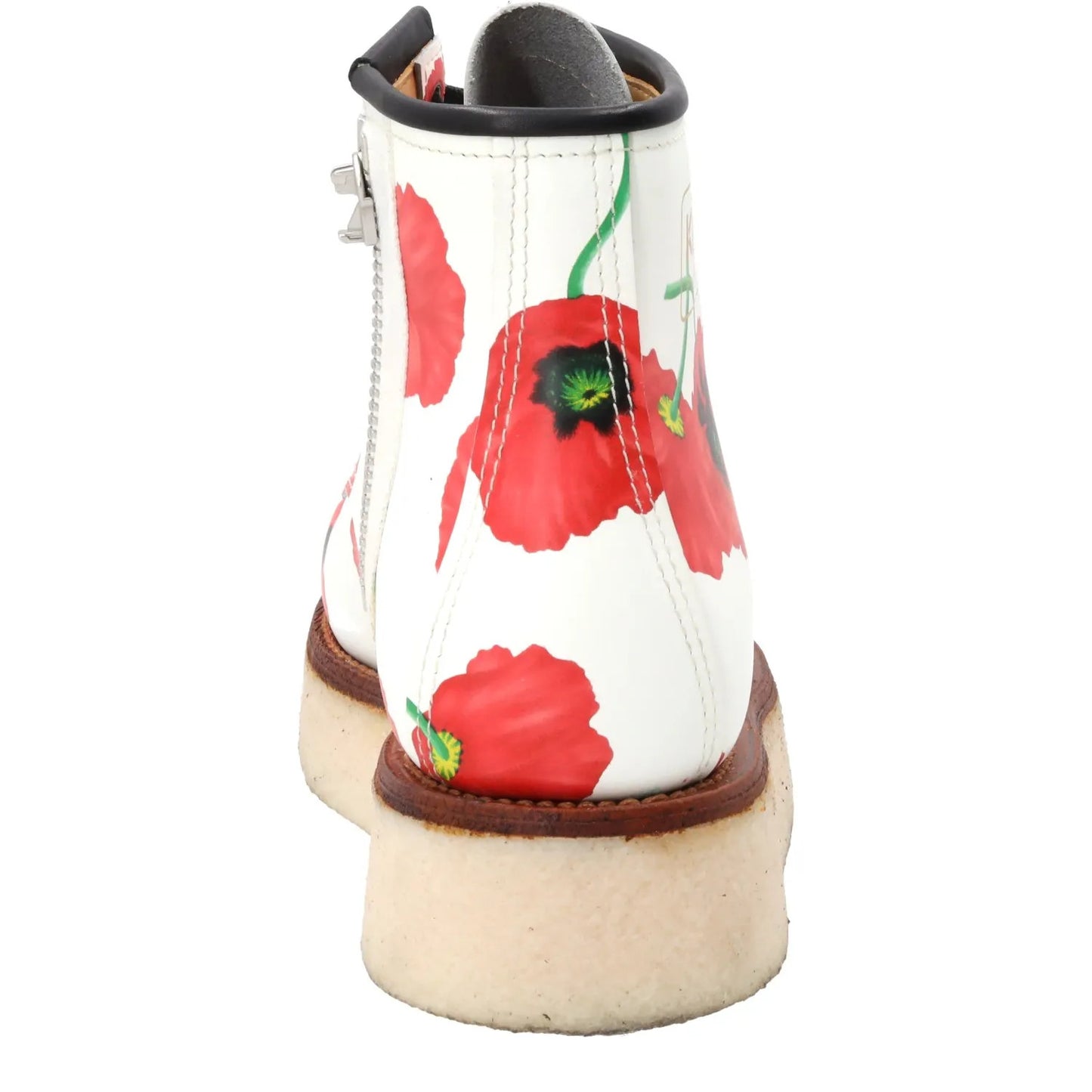 KENZO Womens Yama Lace Boots Leather Casual White Red Floral Size 39 RRP 735 — View 7