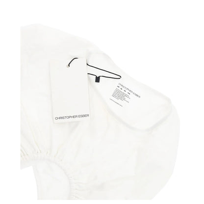 CHRISTOPHER ESBER Womens U Prong Bikini Top Short Sleeve Crew White UK 8 RRP 150 — View 4