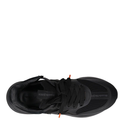 ALEXANDER MCQUEEN Mens Trainers Black Leather Mid Top Lace Up UK 7 RRP 590 — View 7