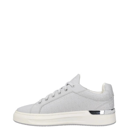 MALLET Mens Trainers Grey Leather Low Top Lace Up White Sole UK 6 RRP 185 — View 4