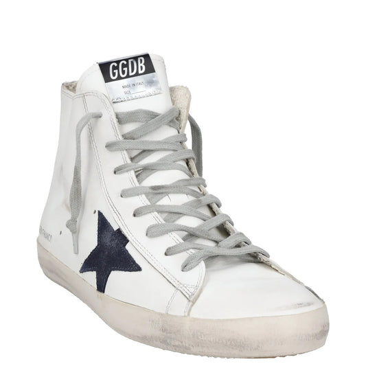 GOLDEN GOOSE Mens Trainers White Leather High Top Lace Up Sneaker UK 10 RRP 400 — View 2