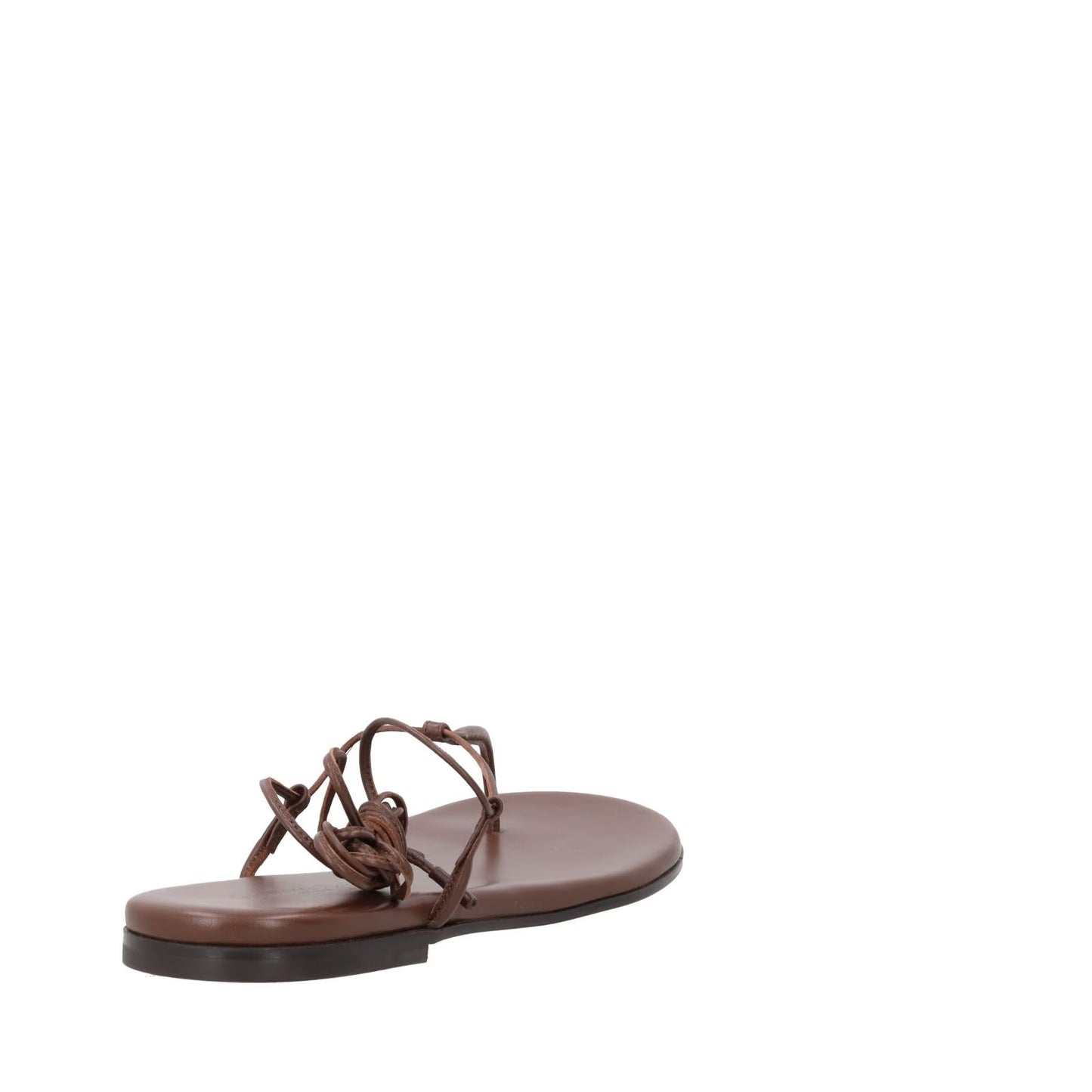 GIANVITO ROSSI Womens Gwyneth Leather Flat Sandal Brown Open Toe UK 7 RRP 660.5 — View 6