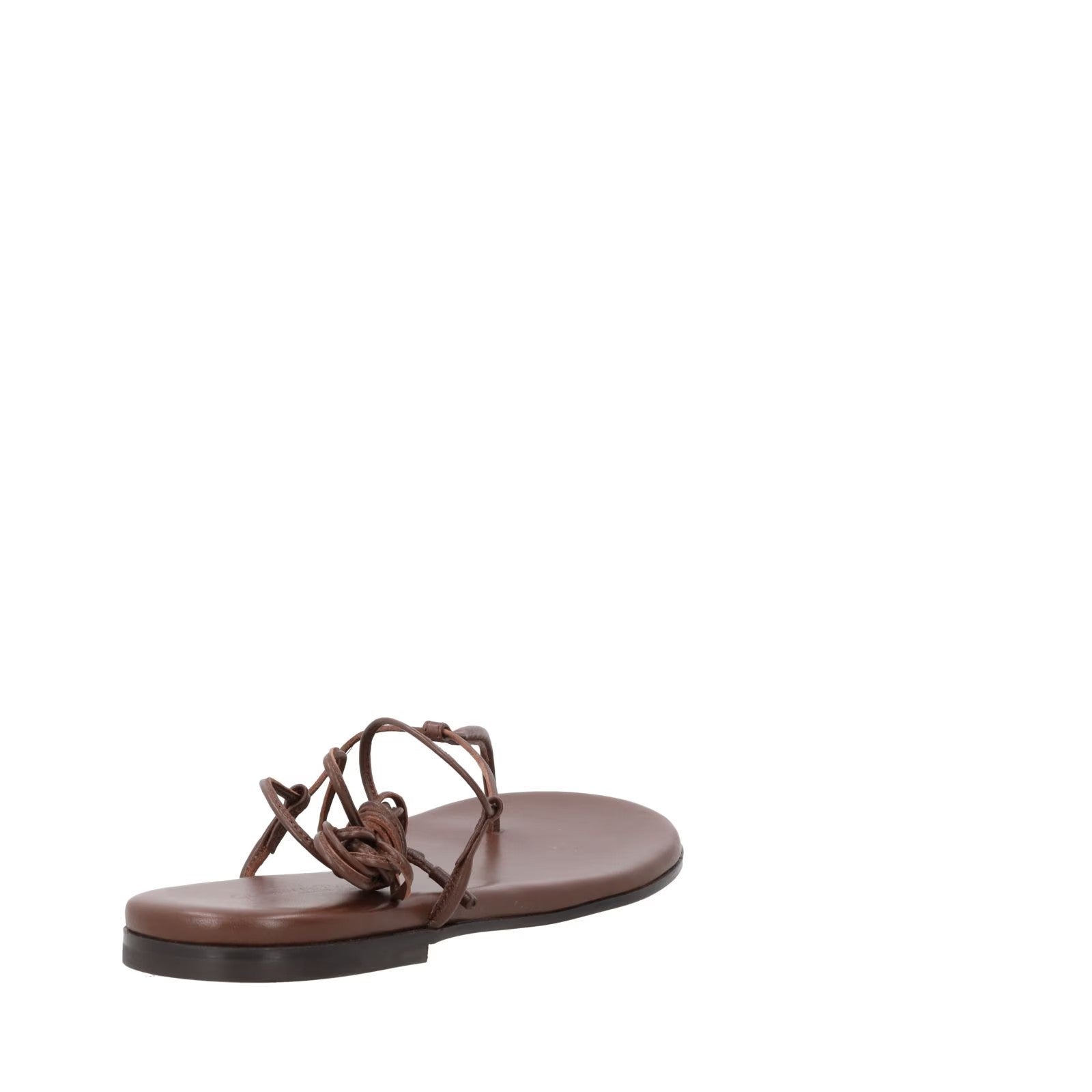 GIANVITO ROSSI Womens Gwyneth Leather Flat Sandal Brown Open Toe UK 7 RRP 660.5 — View 6