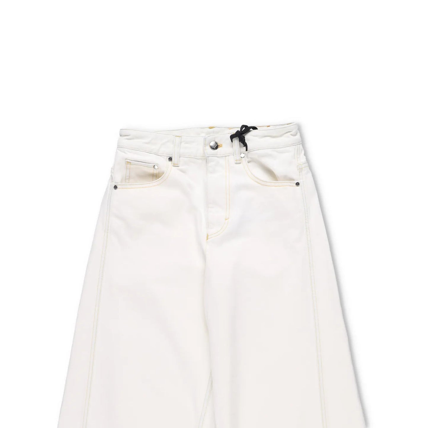 MONCLER GENIUS X Alicia Keys Womens Wide Leg Jeans Neutrals High Waist 40 RRP525 — View 2