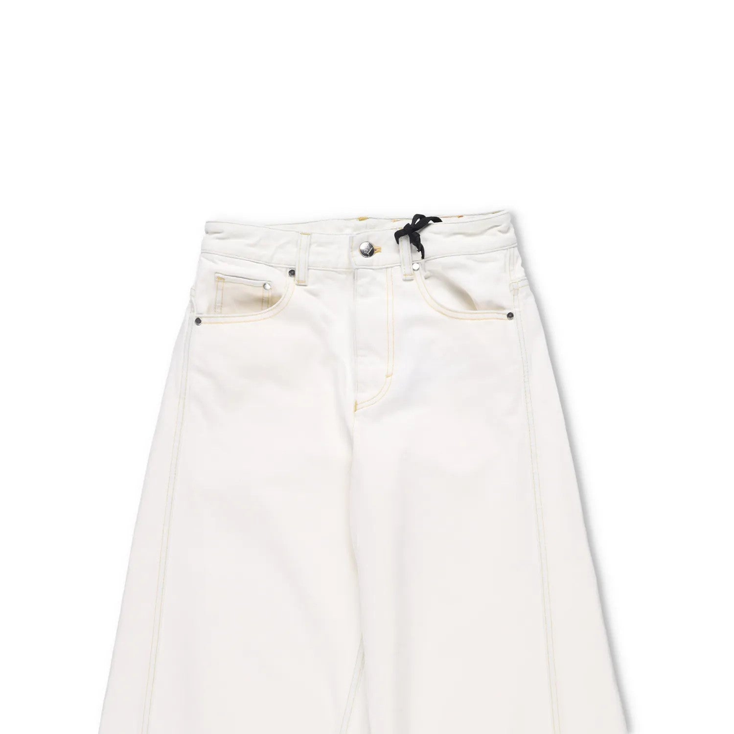 MONCLER GENIUS X Alicia Keys Womens Wide Leg Jeans Neutrals High Waist 40 RRP525 — View 2